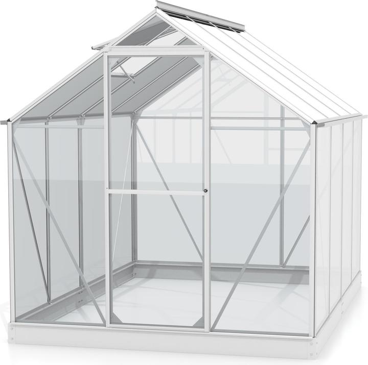 Actual product image Vitavia Triton 5000 greenhouse single-pane safety glass 3 mm 198 x 256 cm silver