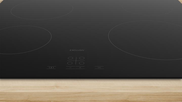 Produktbild Bosch Hausgeräte Series 4, Electric hob, 60 cm, Black, surface mount without frame, PKE611BA2M