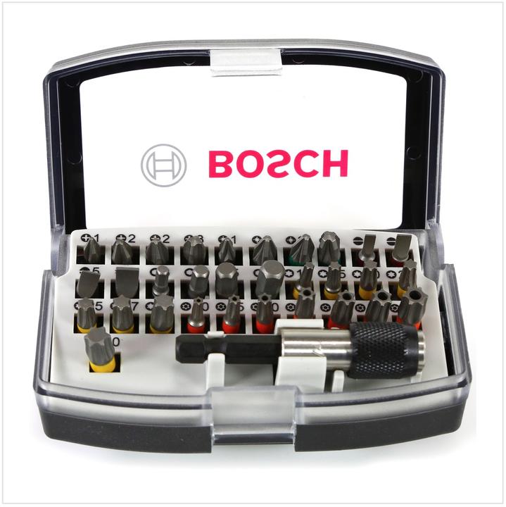 Produktbild Bosch Professional Zubehör Bits-Satz mit Klingenhalter (Kreuz Phillips PH M1, Kreuz Phillips PH M2, Kreuz Pozidriv PZ M1, Kreuz Pozidriv PZ M2, Kreuz Phillips PH M3, Kreuz Pozidriv PZ M3, Innensechsrund TX mit Loch M10, Innensechsrund TX mit Loch M20, Innensechsrund TX Mit Loch M25, Innensechsrund TX mit Loch M27, Innensechsrund TX mit Loch M30)