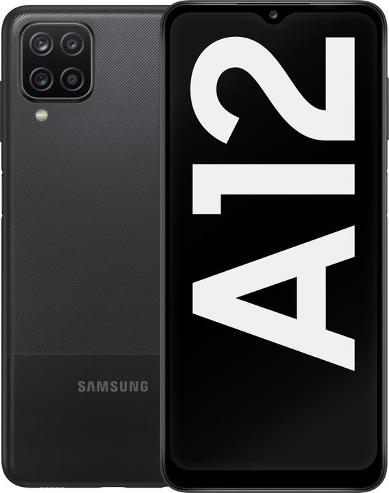 Productafbeelding Samsung Galaxy A12 (2021) EU (64 GB, Black, 6.50", Dubbele SIM, 48 Mpx, 4G)
