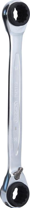 Produktbild KS Tools 4 in 1 GEARplus umschaltbar Doppel-Ratschenringschlüssel (19 mm, 16 mm, 17 mm, 18 mm)