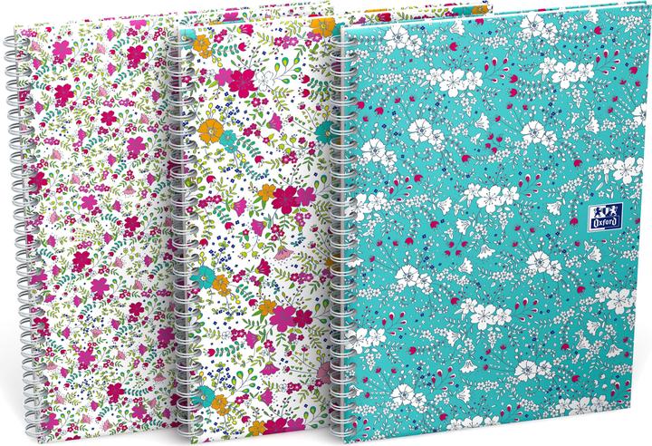 Image du produit Oxford FORME FLORAL - Livre à spirales (B5, Quadrillé, Couverture rigide)