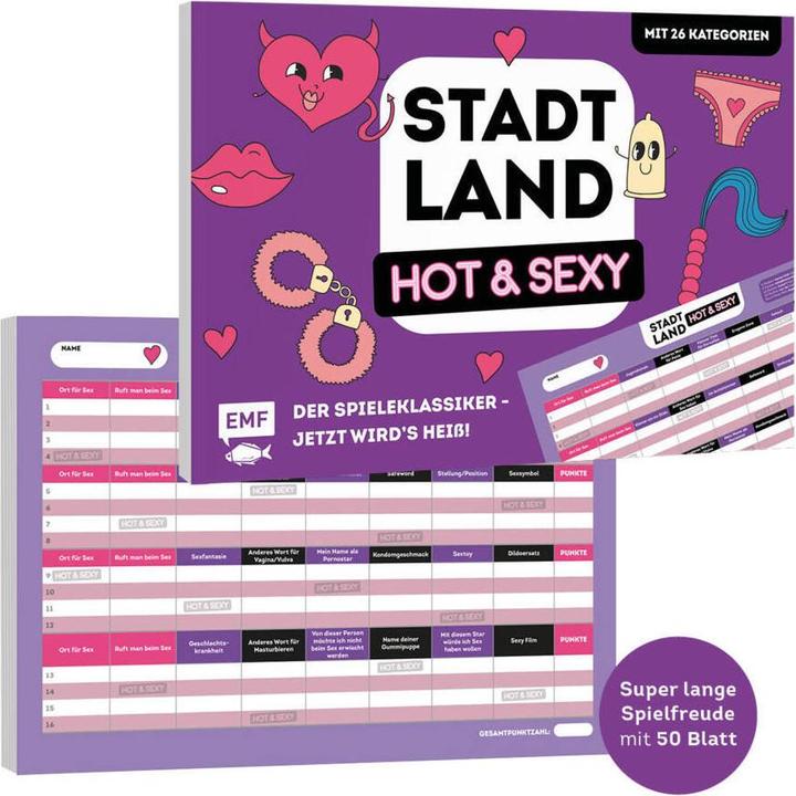 Produktbild Stadt, Land, Hot and Sexy – Der Spieleklassiker – Jetzt wird's heiss! (Deutsch)