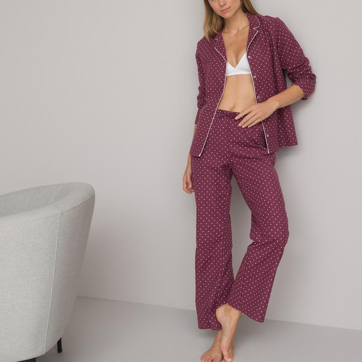 Produktbild La Redoute Collections Getupfter Pyjama aus Baumwoll-Plüsch (32)