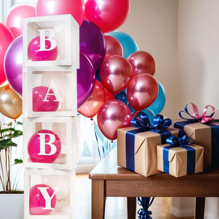 Produktbild Intirilife Babyparty Ballon Boxen Partydekoration (4-tlg)