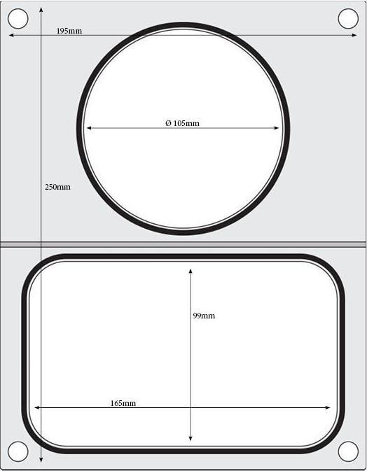 Produktbild Hendi Matrize für Versiegelungsmach. 178x113 mm + Rund 1