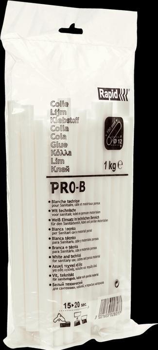 Valeurs nutritives et ingrédients Rapid PRO-B Bâtonnets de colle Ø12x190mm 1,0 kg, sachet