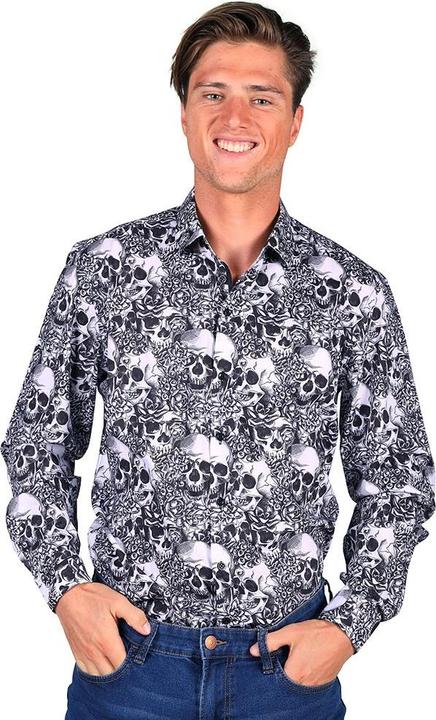Image du produit Thetru Chemise Tête de mort Skull, noir/blanc (XXL)