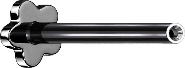Star Piercing Micro Threadless Labret-Stab Blume schwarz (ohne Messing, Titan G23)