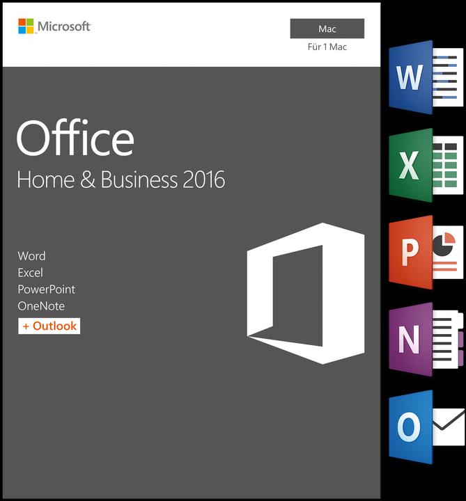 Image du produit Microsoft Office 2016 Famille et entreprise (1 Utilisateur, 12 mois)