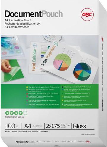 Produktbild GBC Laminierfolien in Premiumqualität (A4, 100 Stück, 175 µm)