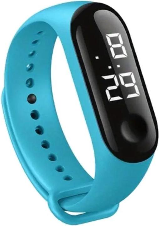 Image du produit Cbx Montre numérique à LED avec bracelet en silicone Affichage 12 heures