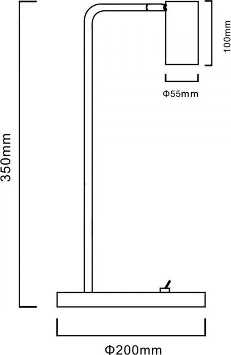 Actual product image Maclean Desk lamp GU10 with switch MCE370 B (GU10)