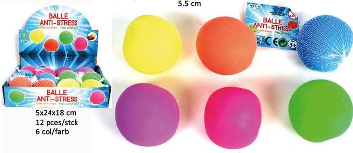 Magni Anti-stressballen 5,5cm 6 kleuren