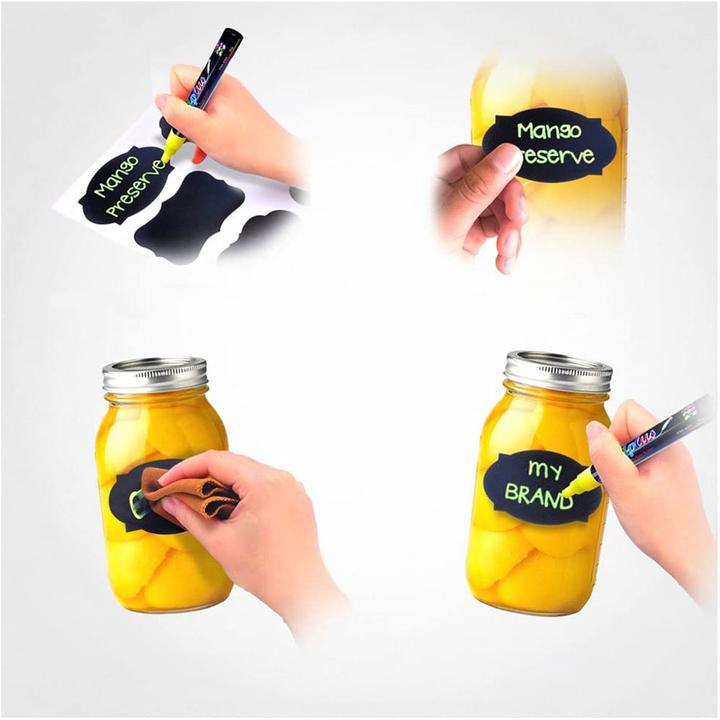 Produktbild I Am Creative Etiketten Kreide Tafel im Schiefer Look Selbstklebende Aufkleber