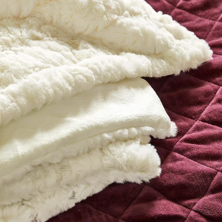 Actual product image Loberon Plaid Dorelice white (130 cm, H)