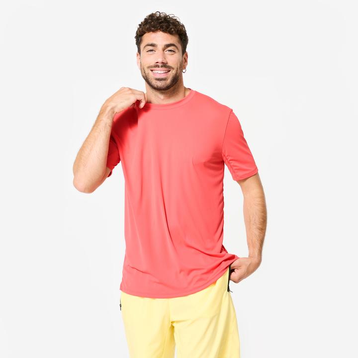 Produktbild Domyos T-Shirt Herren Rundhalsausschnitt atmungsaktiv - rosa (M)