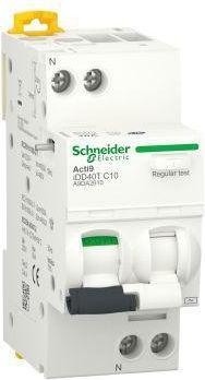 Image du produit Schneider Electric RCBO, 16A Current Rating, 1P+N Poles, 30mA Trip Sensitivity, Type C, Acti9 Range