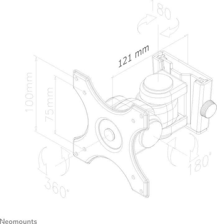 Actual product image Neomounts FPMA-W250Black (Wall, 30")