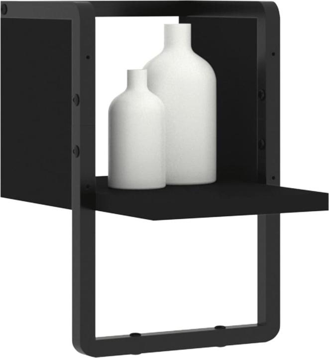 Produktbild VidaXL Wandregal mit Stange Schwarz 20x25x30 cm,Farbe (20 x 25 x 30 cm)