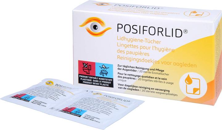 Image du produit Pharma Medica Posiforlid lingette hygiénique pour les paupières, 20 pcs TUE (Chiffons de nettoyage)
