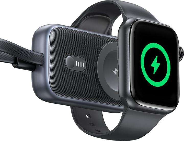 Produktbild Usams inductive charger for Apple Watch CD245 2-in-1 with 1200mAh powerbank + USB-C cable titanium (1200 mAh, 5 W)