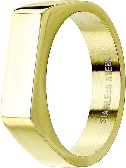 Star Piercing Ring vergoldet Quadrat flach dünn