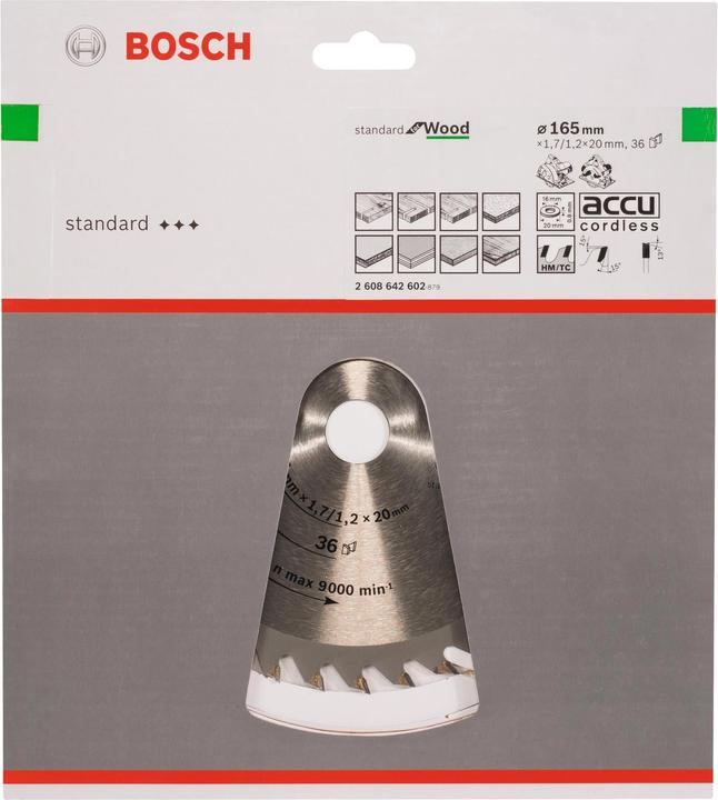 Produktbild Bosch Professional Zubehör PRO Wood Kreissägeblatt, 165 x 1.7 x 20 mm