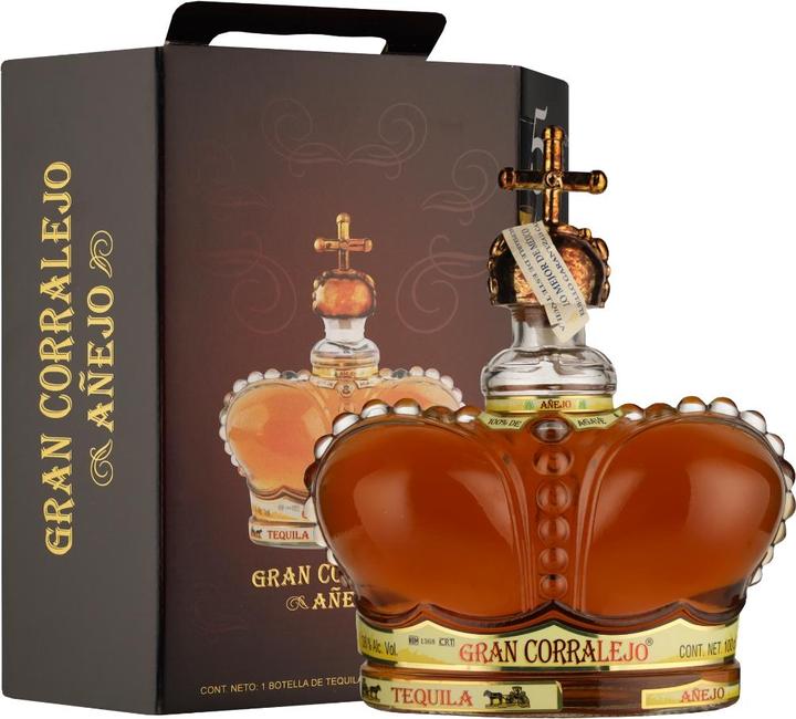 Produktbild Corralejo Tequila Añejo 100% de Agave mit Beutel in Samtoptik (1 x 100 cl)