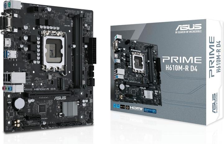 Immagine prodotto ASUS Scheda madre|Intel H610|LGA1700|Micro-ATX|Memoria DDR4 (LGA 1700, Intel H610, mATX)