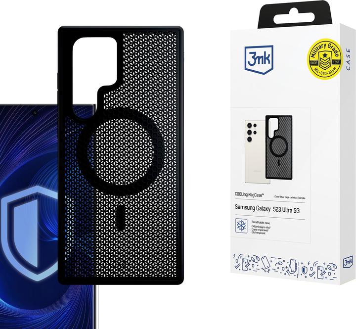 Produktbild 3MK COOLing MagCase for Samsung Galaxy S23 Ultra - Black (Samsung Galaxy S23 Ultra)