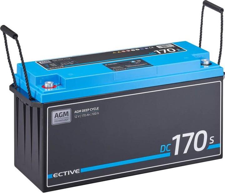 Immagine prodotto Ective Batteria di alimentazione AGM a ciclo profondo 12V 170Ah con display batteria camper (12 V, 170 Ah)