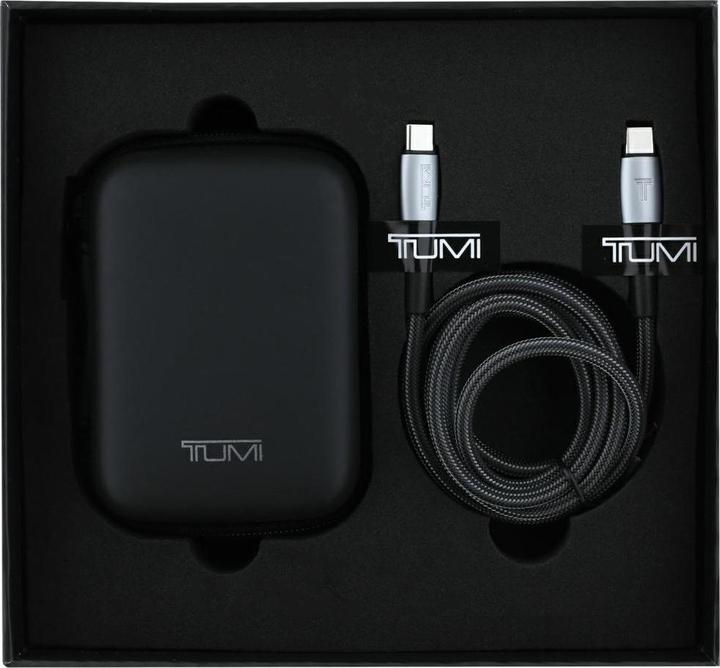 Actual product image Tumi Power Charger Travel Adapter 25W USB-C / USB-A + Cable USB-C/USB-C black