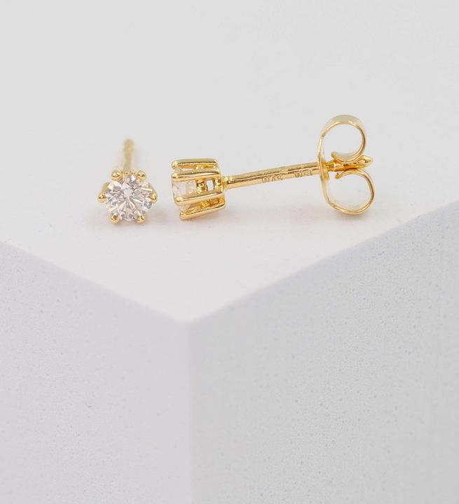 Image du produit Muau Boucles d'oreilles monture 6 poignées (Or jaune 750/18K)