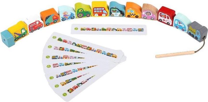 Produktbild Cubika Holzfädelspiel fliegende Autos (Deutsch, Englisch, Französisch, Italienisch)