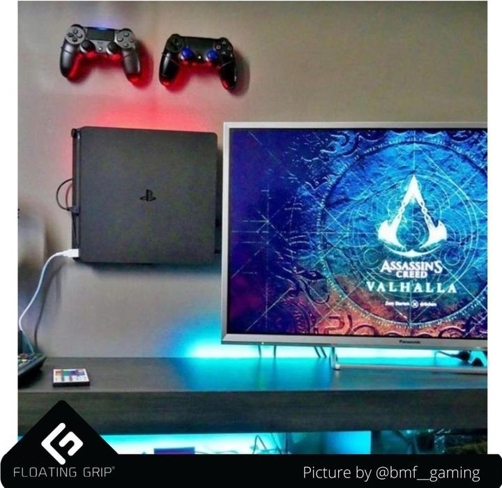 Produktbild Floating Grip Playstation 4 Slim and Controller Wall Mount - Bundle (Black) (PS4)
