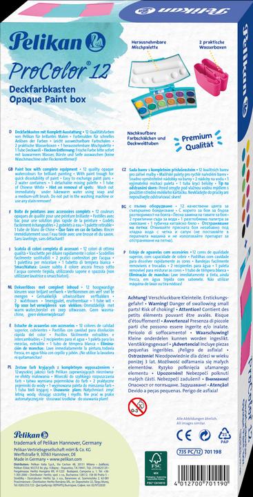 Image du produit Pelikan Couleurs fluorescentes Coffret d'encre opaque 12 couleurs, turquoise et rose (Pink, Turquoise, 12 ml)