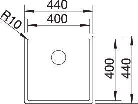 Produktbild Blanco Claron 400-U (Unterbauspüle, 44 cm, 44 cm)