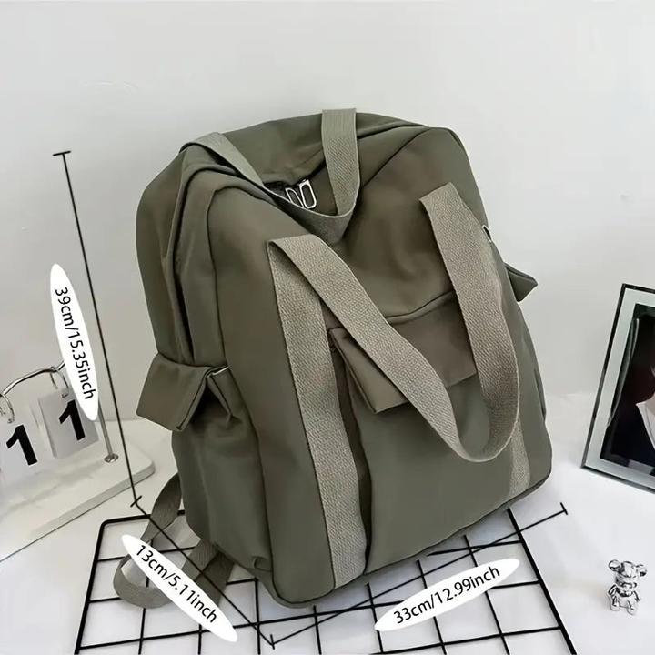 Actual product image Only-Bags.Store Minimalist oxford cloth backpack, college high school backpack, multipurpose large capacity