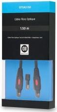 Immagine prodotto D2 Diffusion Cavo Audio Optique Toslink compatibile vers Toslink + Adaptateur jack 3.5mm 1,5m (1.50 m, TOSLINK)