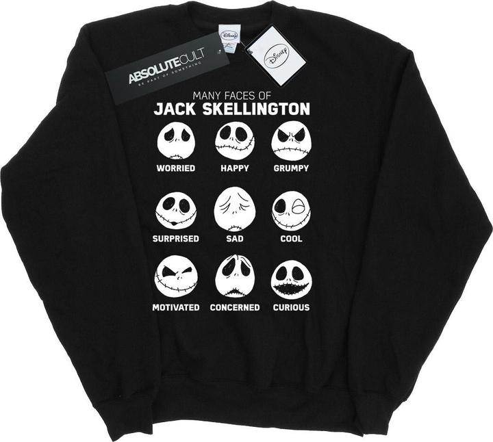 Disney Nightmare Before Christmas The Many Faces Of Jack Sweatshirt (XXL)
