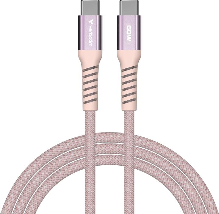 Actual product image Verbatim Sync & Charge Magnetic Cable - 60W USB-C to USB-C 120 cm Pink (1.20 m, USB 2.0)