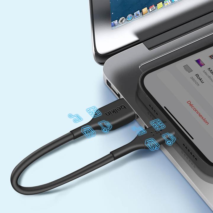Actual product image Belkin USB charging cable Boost Charge USB-A - Lightning 0.15 m (0.15 m, USB 2.0)