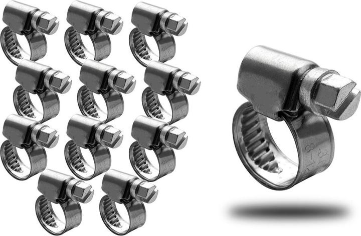 Produktbild Offgridtec Profi Schlauchschellen 8mm - 12mm Spannbereich rostfrei V2 Edelstahl DIN3017 Bandbreite 9mm 12 Stk.