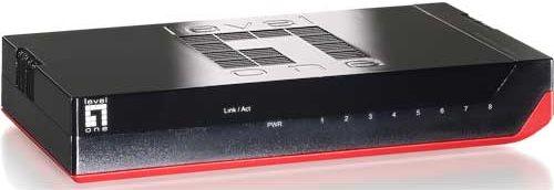 Actual product image LevelOne GSW-0807 8-Port Gigabit Ethernet Switch 1000Mb/s, Full Duplex, 10/100 Mb/s, Full/Half Duplex (8 Ports)