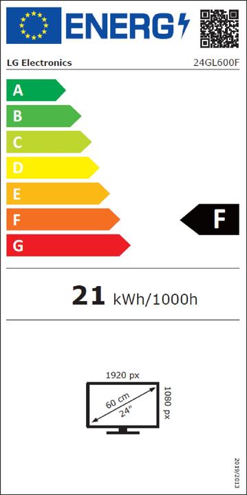 Energie-Label LG UltraGear 24GL600F-B (1920 x 1080 Pixel, 24")
