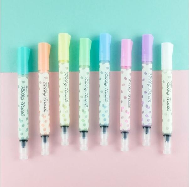 Actual product image Pentel Brush Pen Milky Brush Violet (Purple/pink/pink, 1 x)