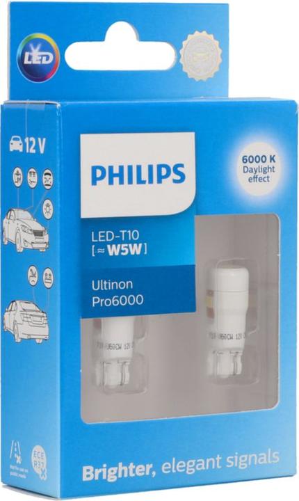 Actual product image Philips X-treme Ultinon Pro6000 (W5W)