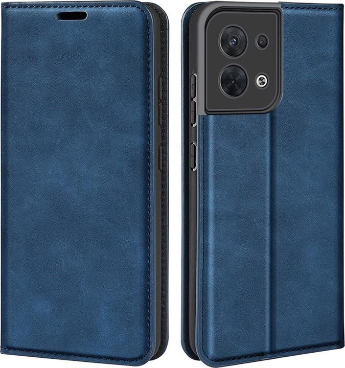 Cover-Discount OPPO Reno8 - Stand Flip Case Housse bleu foncé (Oppo Reno 8)