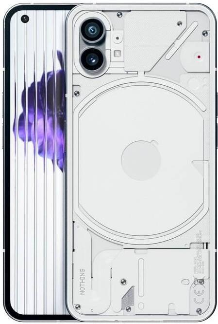 Actual product image Nothing Phone (1) (8GB) (256 GB, White, 6.55", Dual SIM, 50 Mpx, 5G)